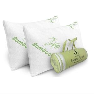 2 Set Bamboo Memory Foam Pillow Queen
